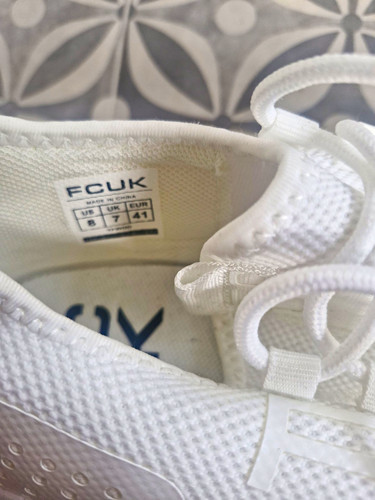 Fcuk men white lace - lace-up, low